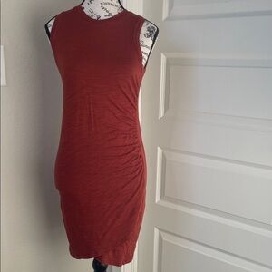 Nine West Rust Midi Sleeveless Bodycon Dress